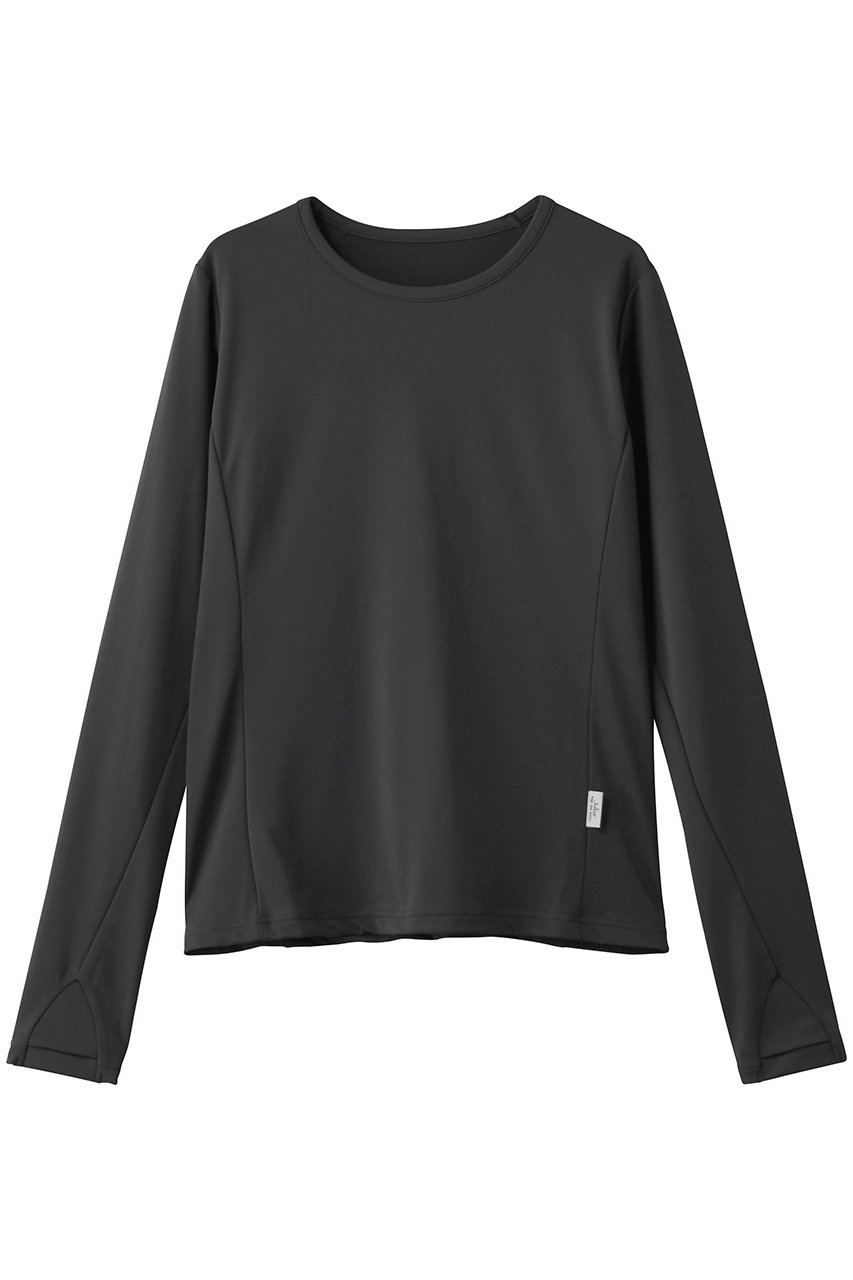 Julier ジェントルスムースロングスリーブプルオーバー (チャコールグレー, 0) ジュリエ ELLE SHOP