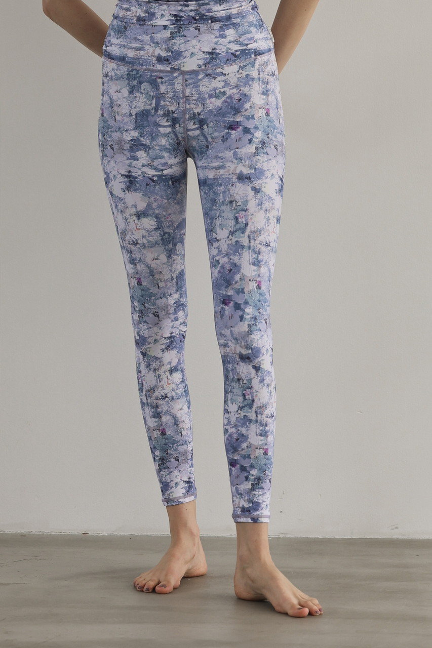 Julier(ジュリエ)｜sandflowerプリントスーパーハイレギンス/ブルー系