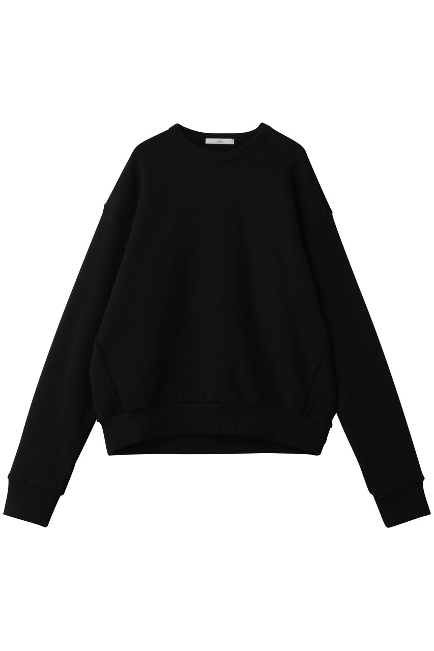Julier 裏毛スウェットプルオーバー (ブラック, F) ジュリエ ELLE SHOP