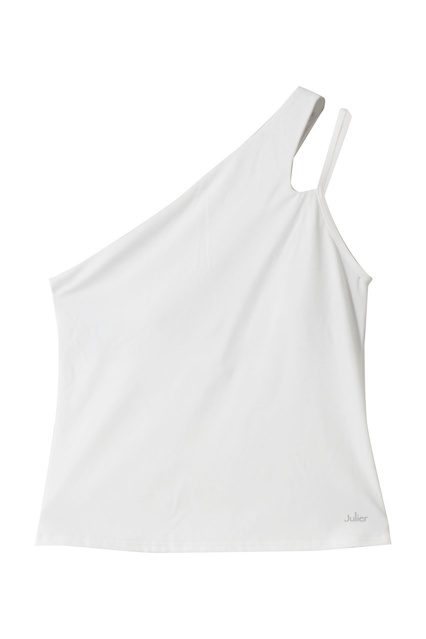 ジュリエ/JulierのYOGA FITアシメミドルトップス(ホワイト/B1961JUB010)