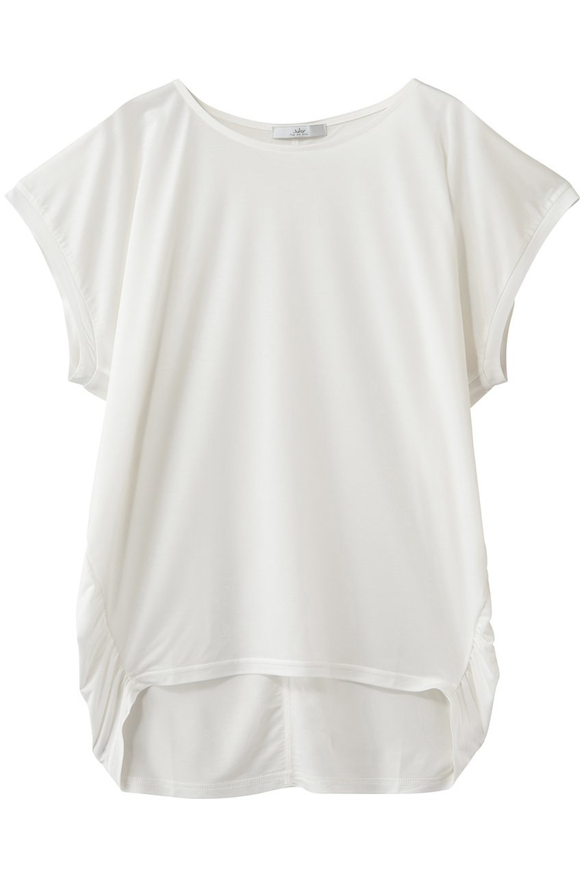 ジュリエ/Julierのマイクロ天竺ドレープトップス(ホワイト/B1962JUB004)