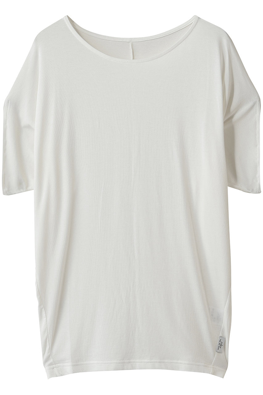 Julier ストレッチベア天竺プルオーバー (ホワイト, F) ジュリエ ELLE SHOP