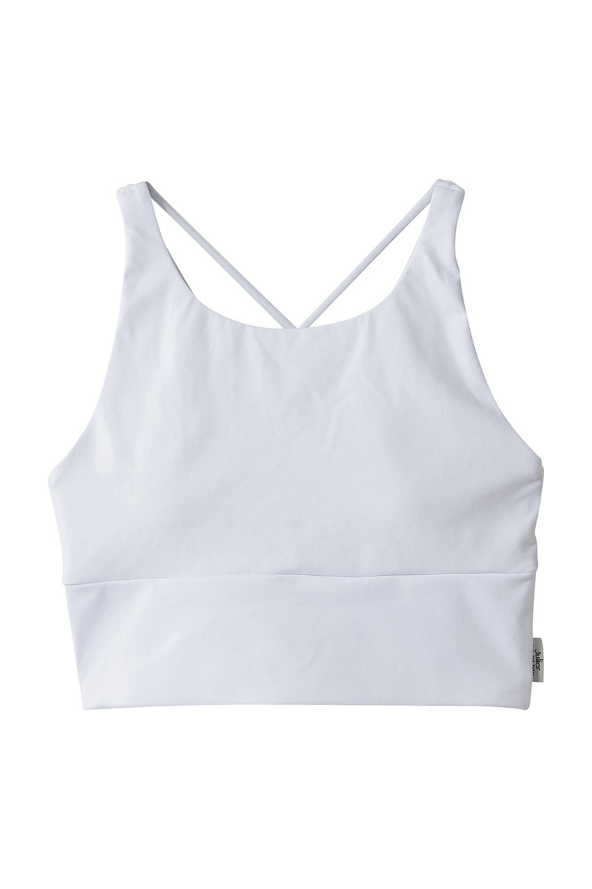Julier 【定番】プレミアムフローショートトップス (ホワイト, 0) ジュリエ ELLE SHOP