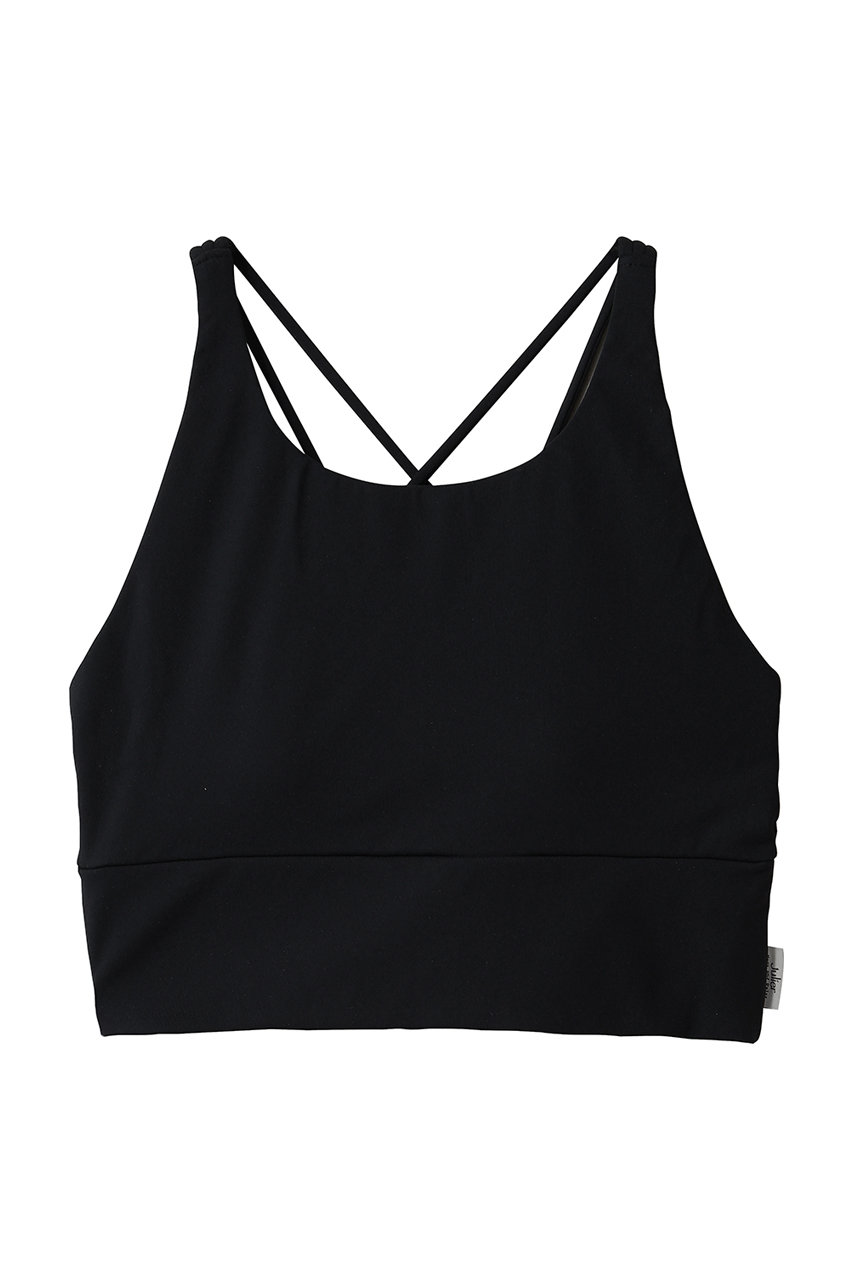 Julier 【定番】プレミアムフローショートトップス (ブラック, 1) ジュリエ ELLE SHOP
