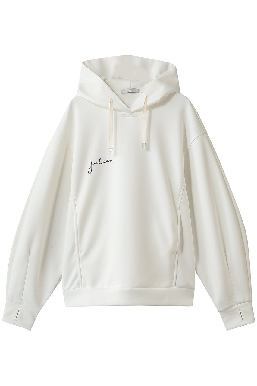 Julier ダブルエアーフーディー (ホワイト, F) ジュリエ ELLE SHOP
