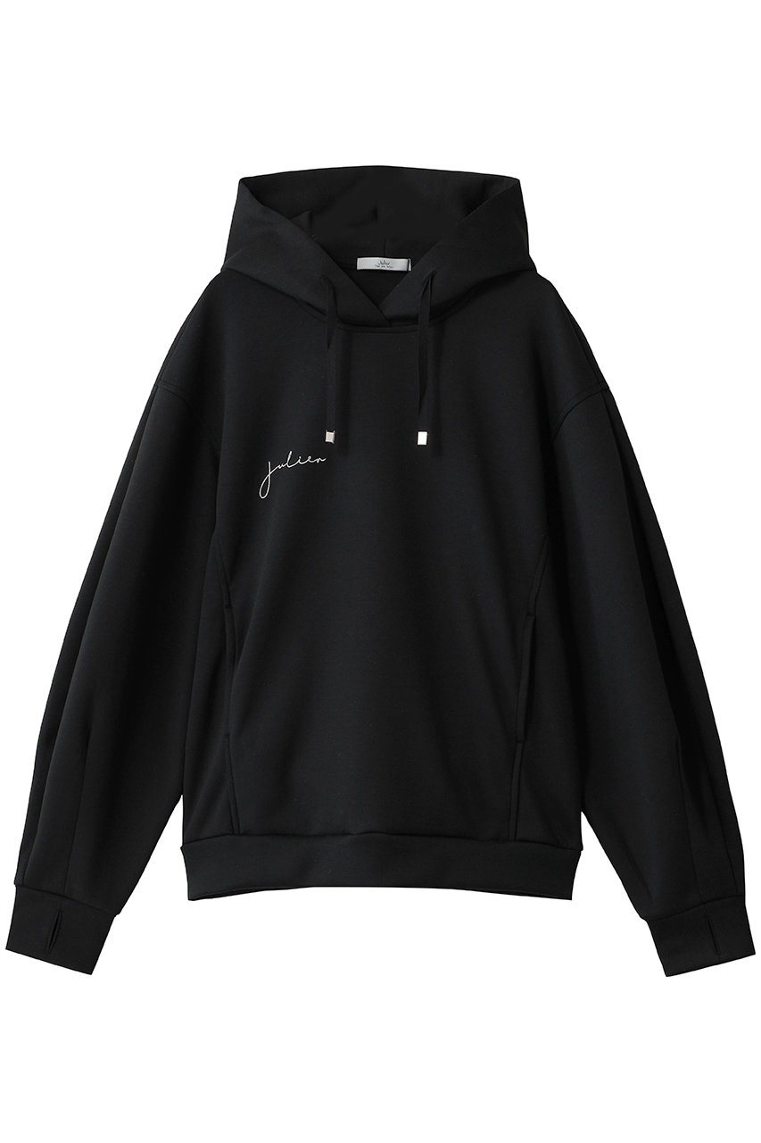 Julier ダブルエアーフーディー (ブラック, F) ジュリエ ELLE SHOP