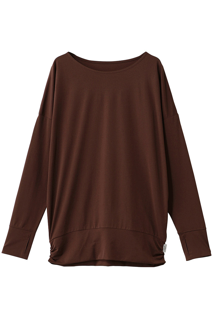 Julier 【定番】ライトプライムロングスリーブプルオーバー (ブラウン, 1) ジュリエ ELLE SHOP