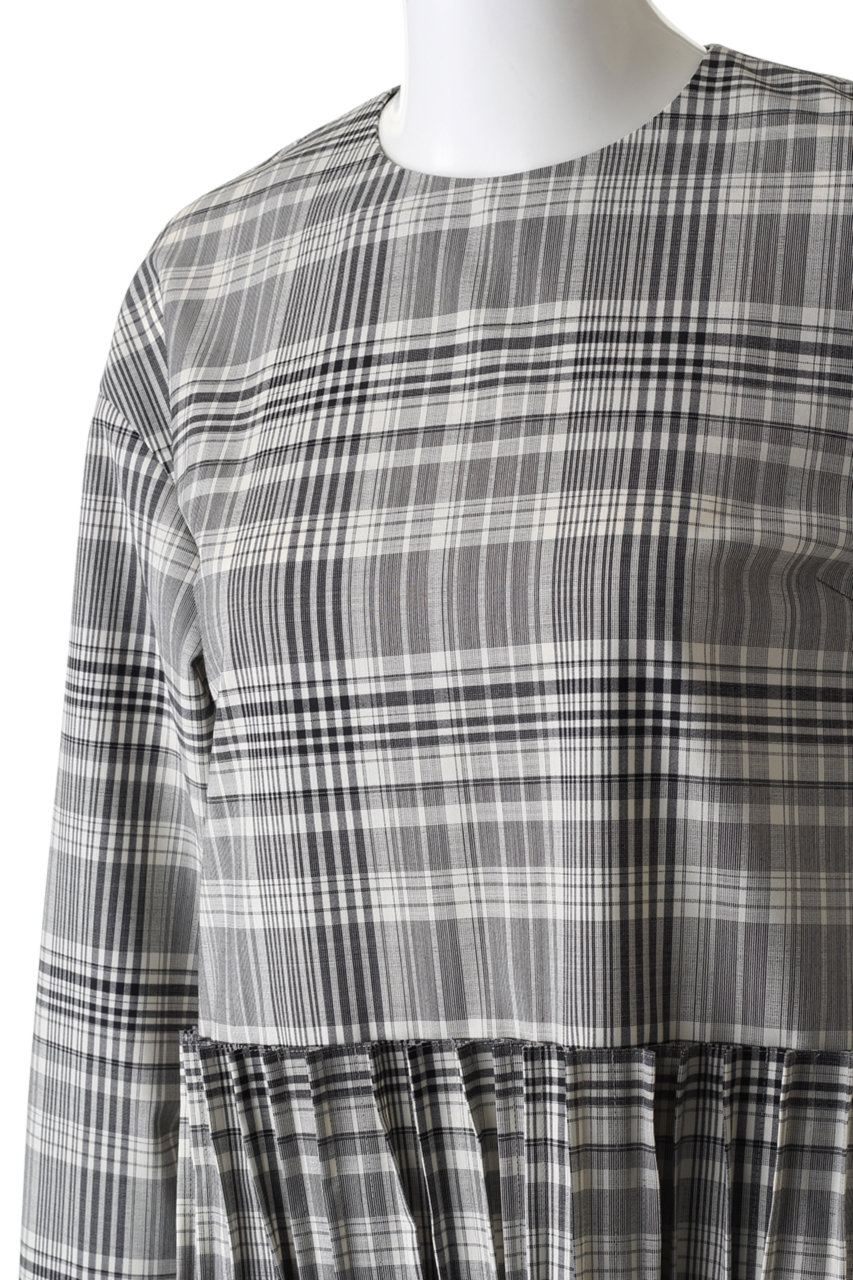Le Phil ドライウールチェックワンピース ブラック の通販 Elleshop エル ショップ