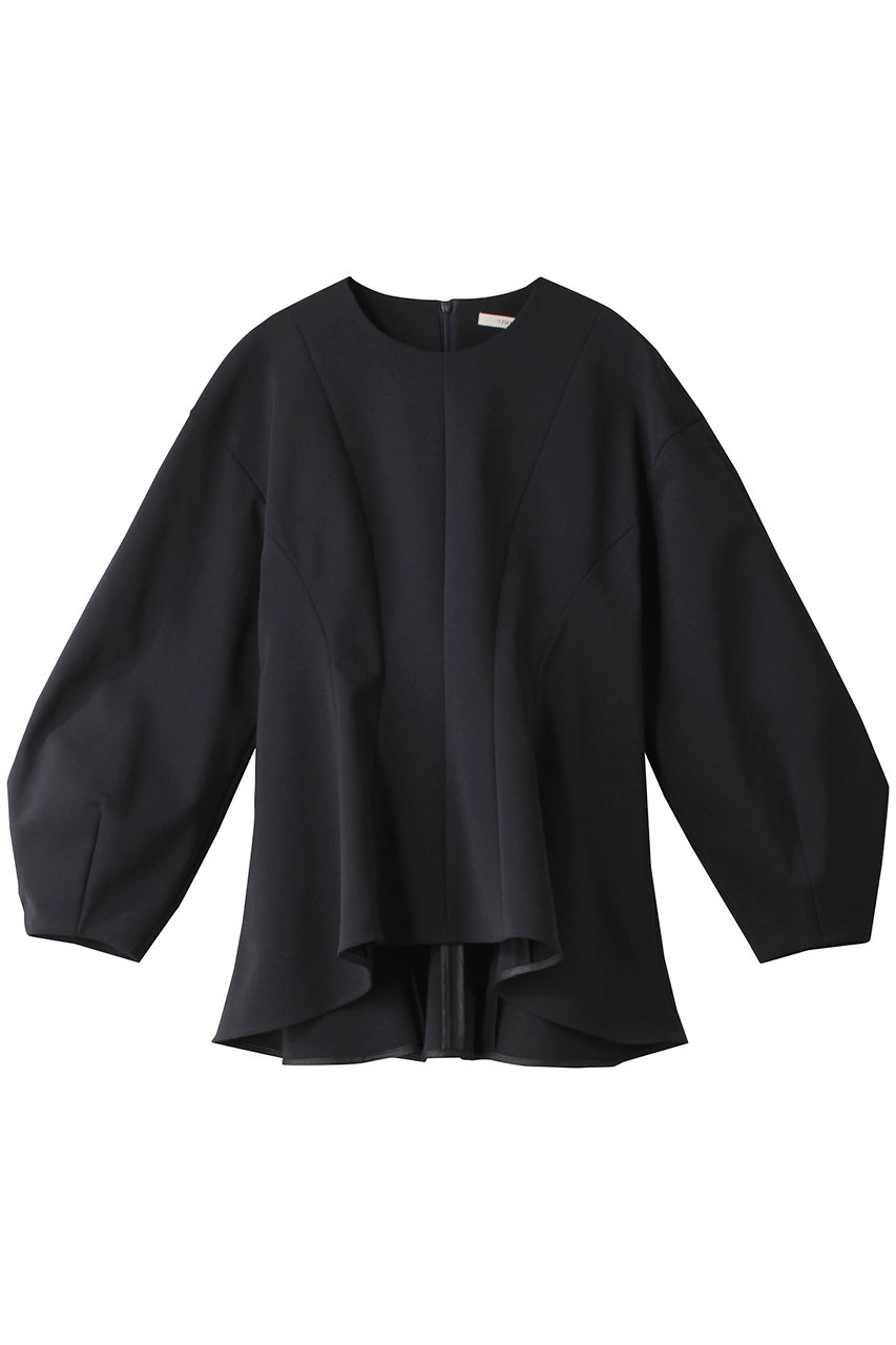LE PHIL ダブルクロスストレッチブラウス (ネイビー, Ｆ) ル フィル ELLE SHOP