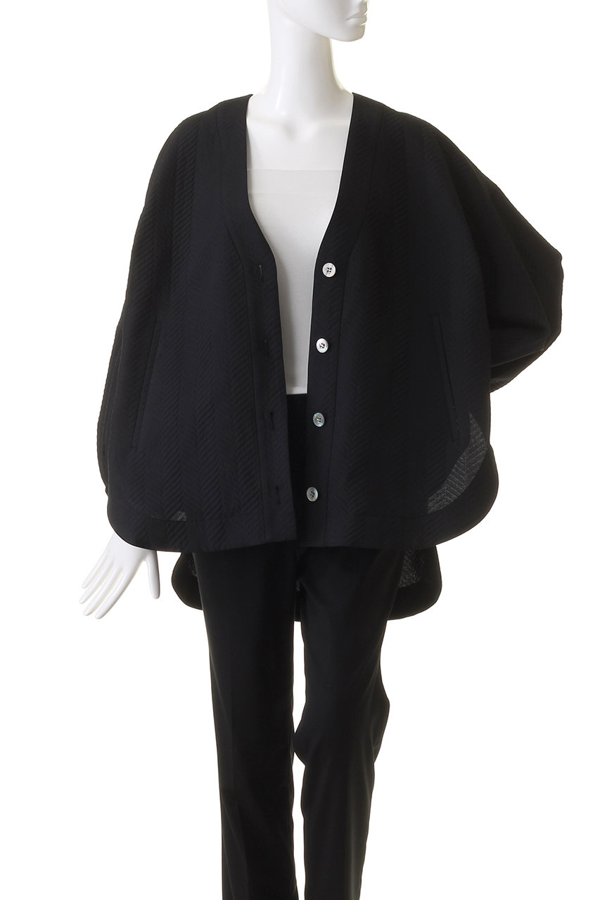 タグ付き LE PHIL ヘリンボンジャガードジャケット ブラック ル フィル 中古・古着通販】LE PHIL (ル フィル) ヘリンボンジャガード