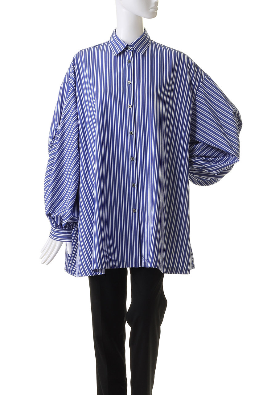 LE PHIL(ル フィル)｜バックスリットブロードブラウス/ブルー2 の通販