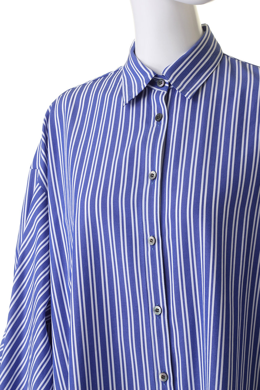 LE PHIL(ル フィル)｜バックスリットブロードブラウス/ブルー2 の通販