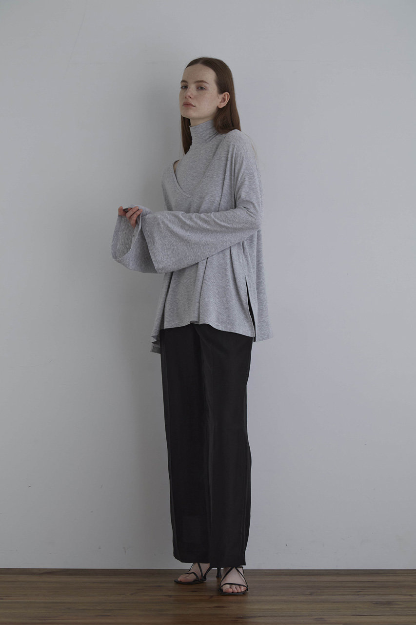 LE PHIL(ル フィル)｜シアーローンパンツ/ブラック の通販｜ELLESHOP 