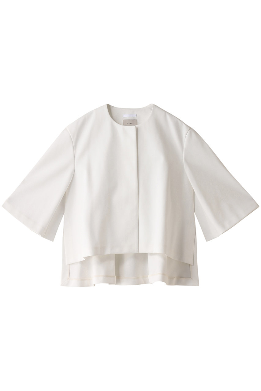 LE PHIL ハイストレッチダンボールジャケット (ホワイト, F) ル フィル ELLE SHOP LE PHIL ハイストレッチダンボールジャケット (ホワイト, F) ル フィル ELLE SHOP