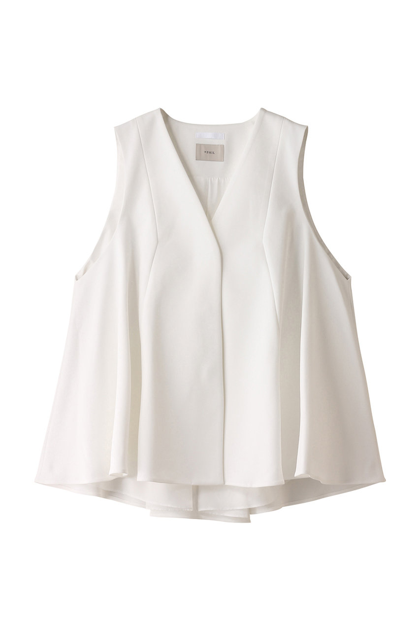 LE PHIL ハイストレッチダンボールジレ (ホワイト, F) ル フィル ELLE SHOP LE PHIL ハイストレッチダンボールジレ (ホワイト, F) ル フィル ELLE SHOP