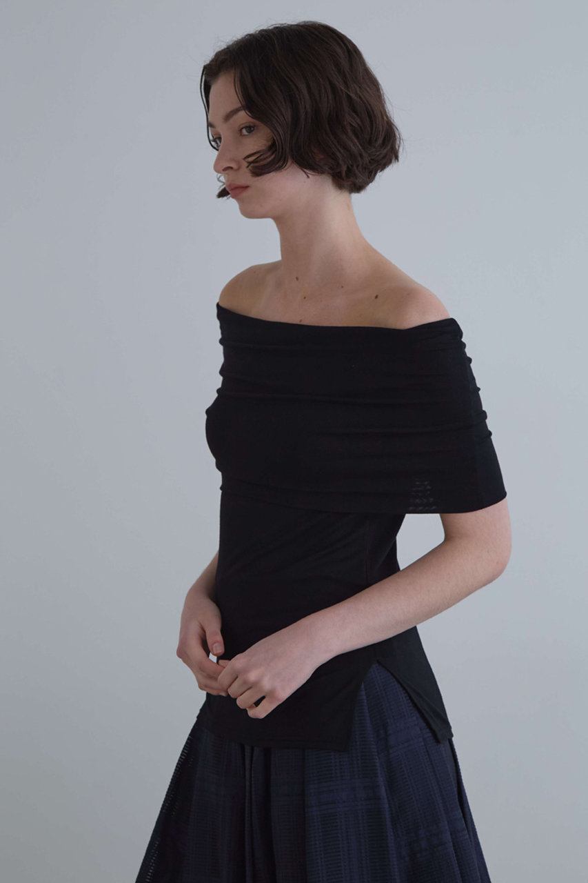 LE PHIL(ル フィル)｜カップインオフショルダートップス/ブラック の