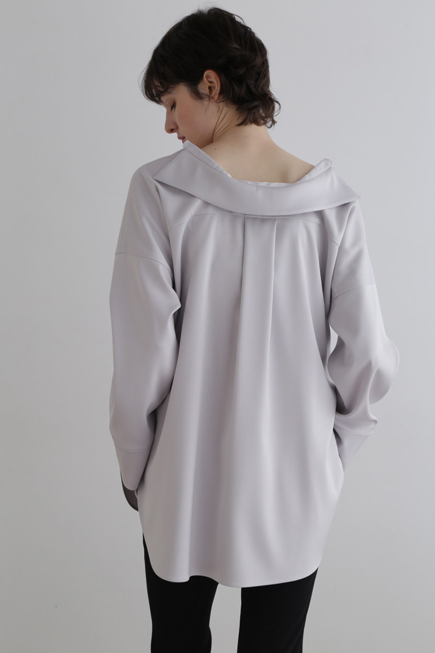 LE PHIL(ル フィル)｜ダブルサテンビックシャツ/グレー の通販