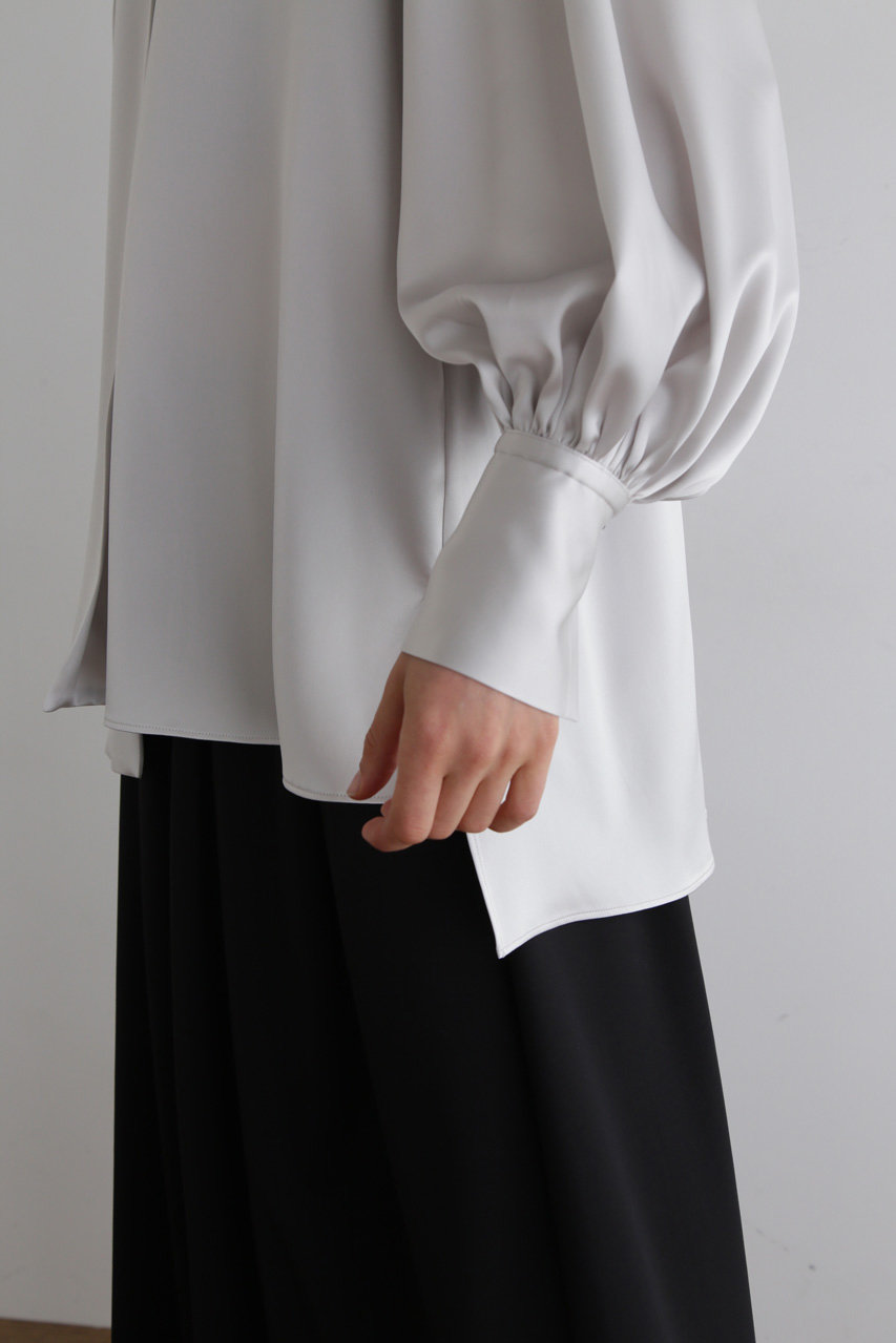 LE PHIL(ル フィル)｜クラシックサテンブラウス/グレー の通販｜ELLESHOP・(エル・ショップ)