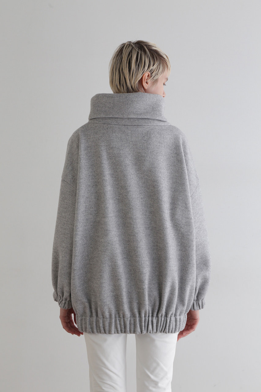 LE PHIL(ル フィル)｜ニードルパンチジャージーハイネック/グレー の