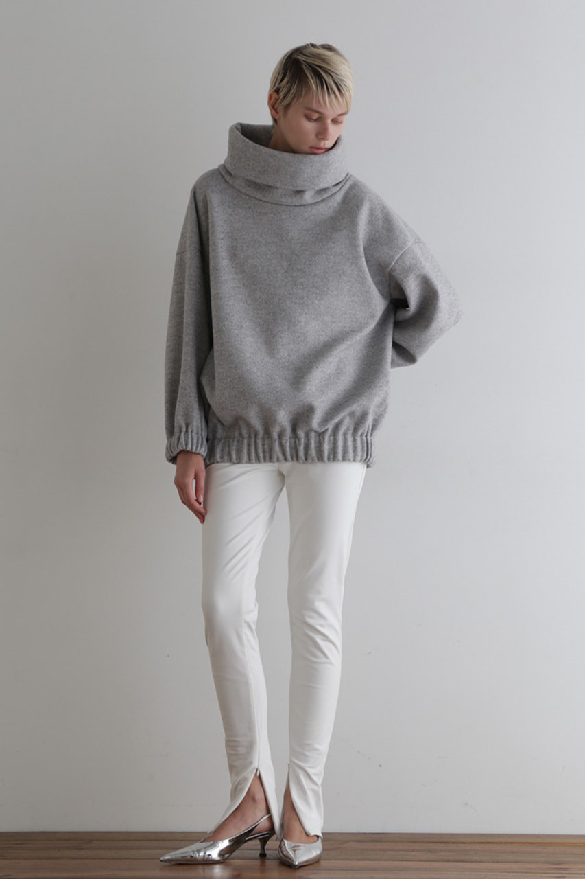 LE PHIL(ル フィル)｜ニードルパンチジャージーハイネック/グレー の