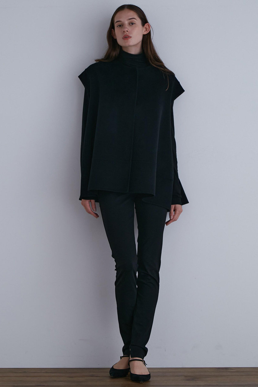 LE PHIL(ル フィル)｜ピュアカシミアフレアジレ/ブラック の通販