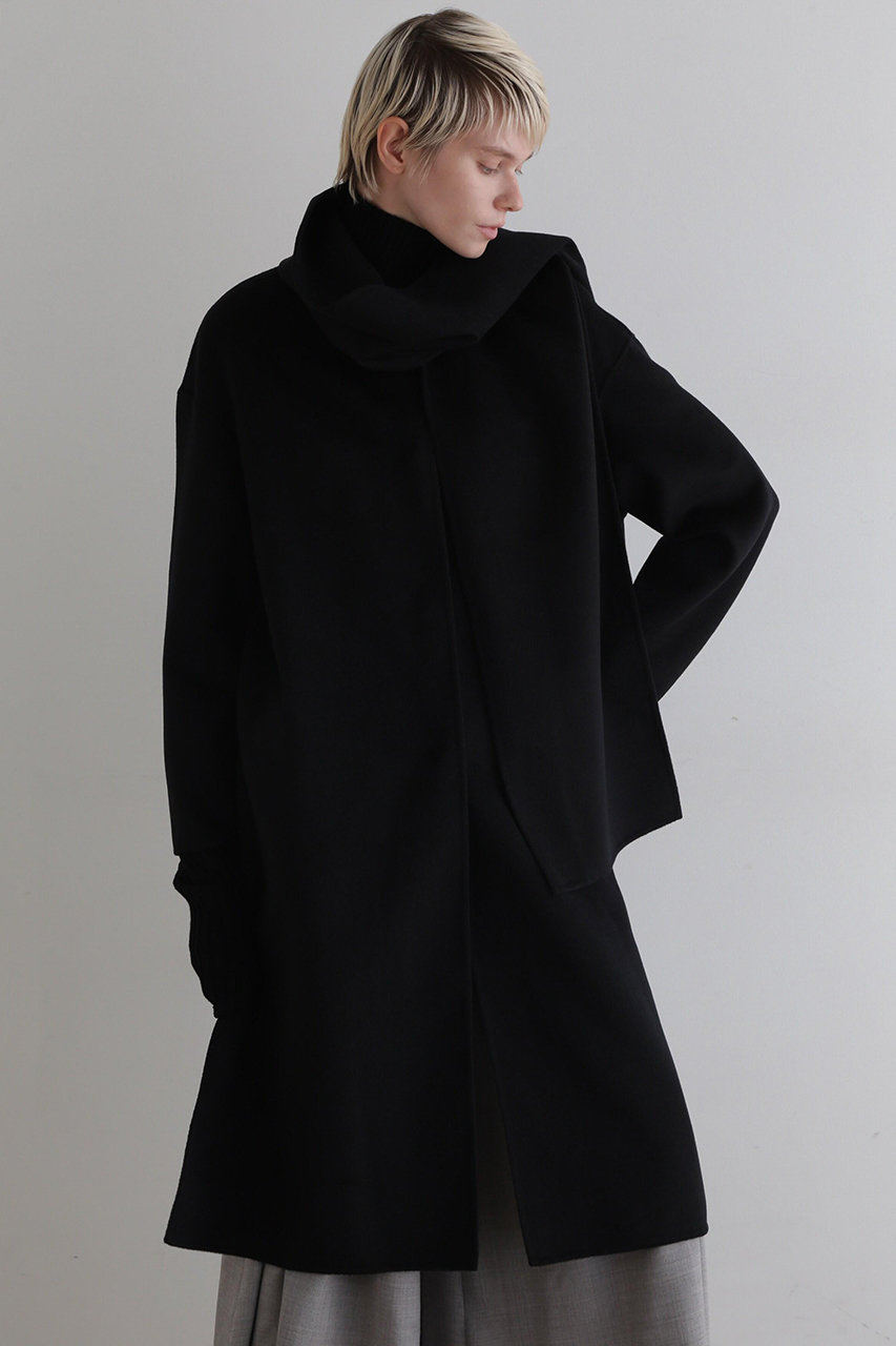 LE PHIL ピュアカシミアストール付コート (ブラック, 1) ル フィル ELLE SHOP LE PHIL ピュアカシミアストール付コート (ブラック, 1) ル フィル ELLE SHOP