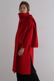 ピュアカシミアストール付コート