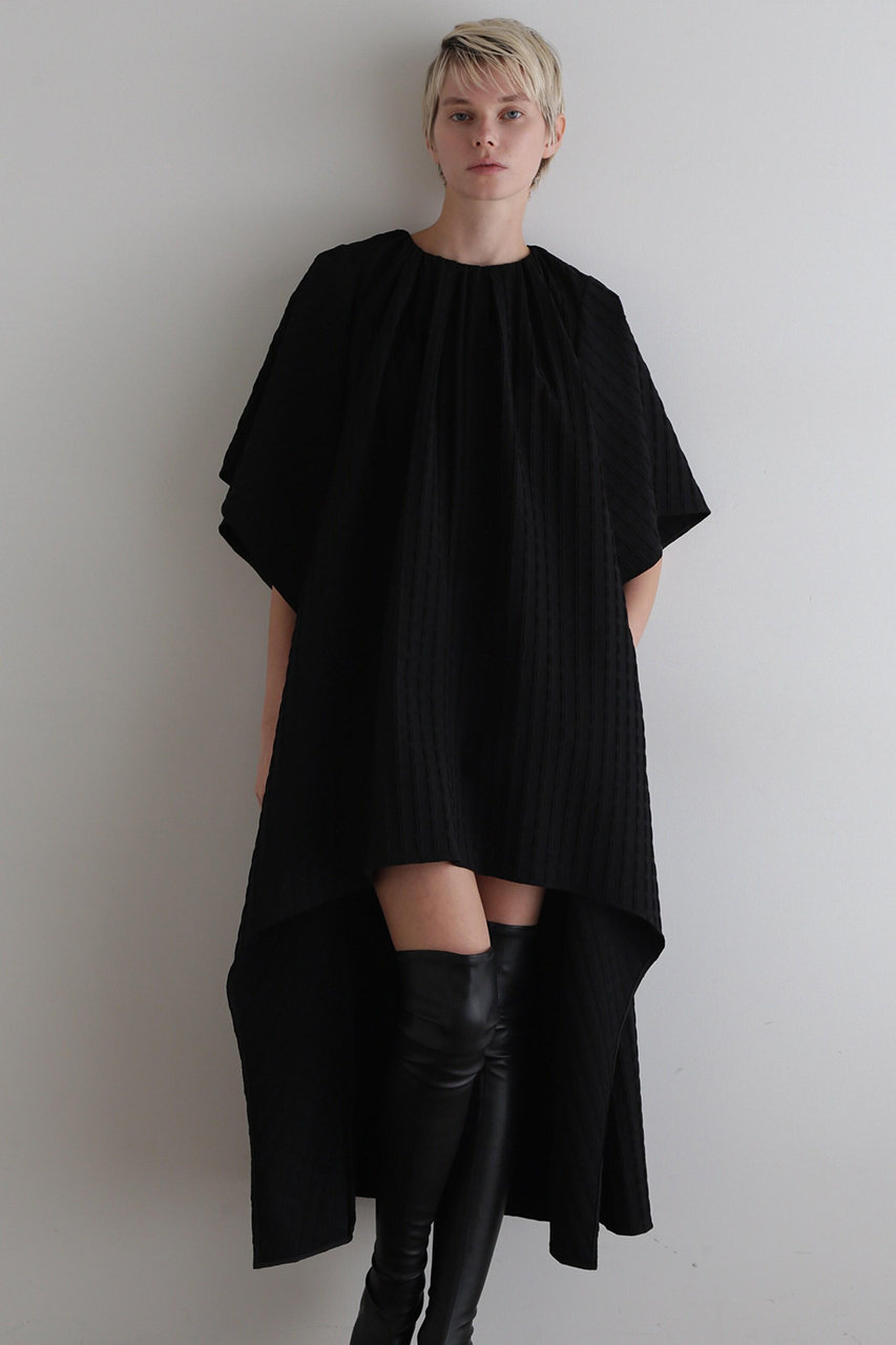 LE PHIL ワッフルジャガードワンピース (ブラック, 0) ル フィル ELLE SHOP LE PHIL ワッフルジャガードワンピース (ブラック, 0) ル フィル ELLE SHOP