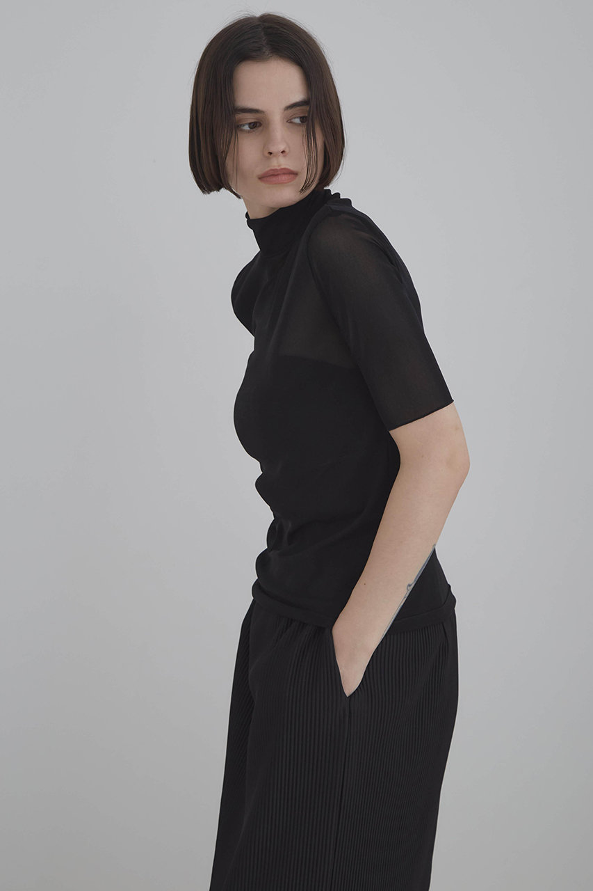 LE PHIL(ル フィル)｜チュールメッシュT/ブラック の通販｜ELLESHOP