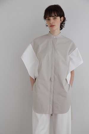 ル フィル/LE PHILのポリエステルツイルバイカラーブラウス(110400/110402)