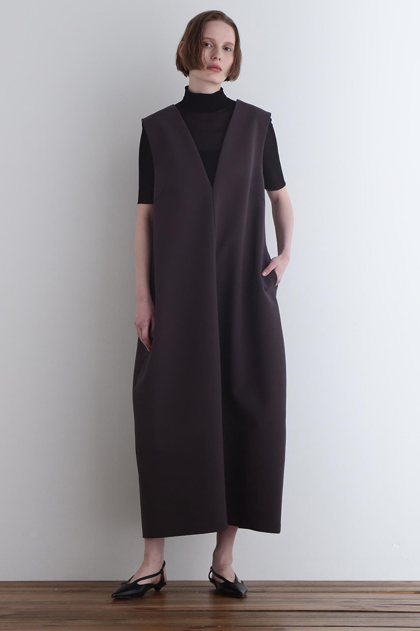 LE PHIL(ル フィル)｜オーバルワンピース/ブラウン の通販｜ELLESHOP