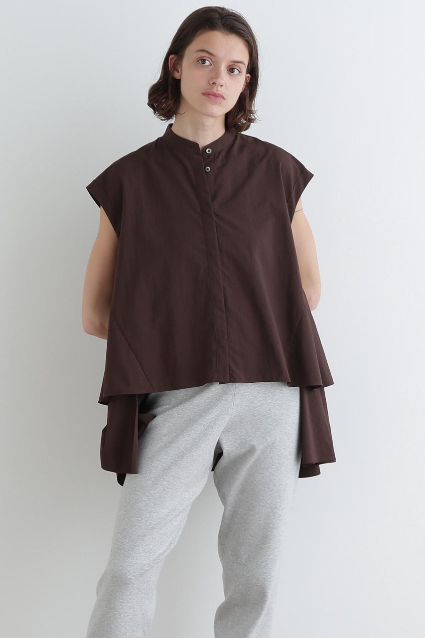 LE PHIL ナイロンテックブラウス (ブラウン, F) ル フィル ELLE SHOP LE PHIL ナイロンテックブラウス (ブラウン, F) ル フィル ELLE SHOP