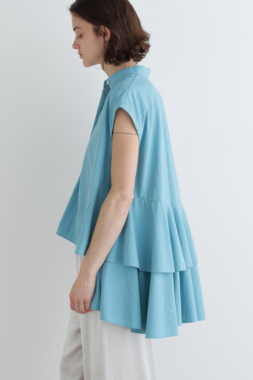LE PHIL ナイロンテックブラウス (ブルー, F) ル フィル ELLE SHOP LE PHIL ナイロンテックブラウス (ブルー, F) ル フィル ELLE SHOP