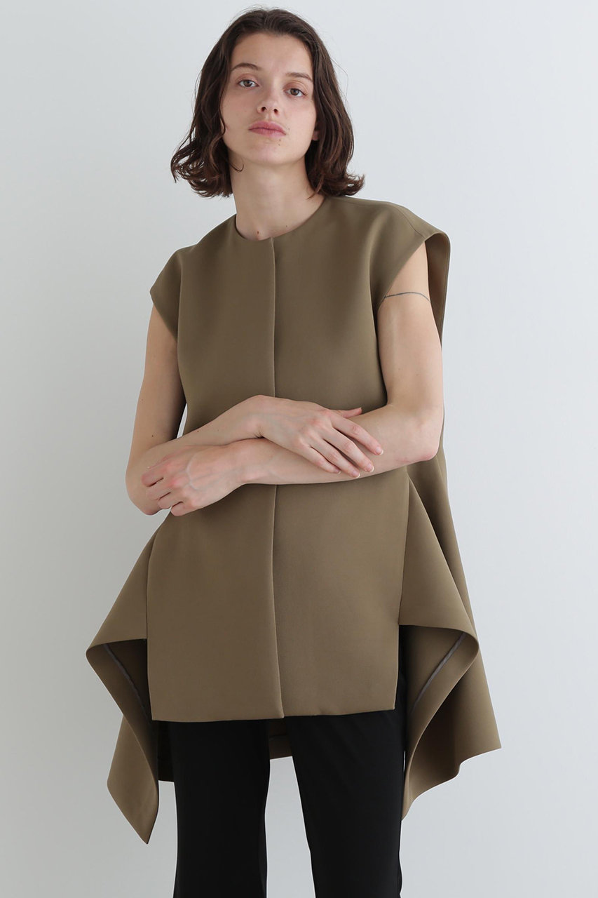 ル フィル/LE PHILのマトラッセトリプルクロスヘムジレ(カーキ/5345210602)