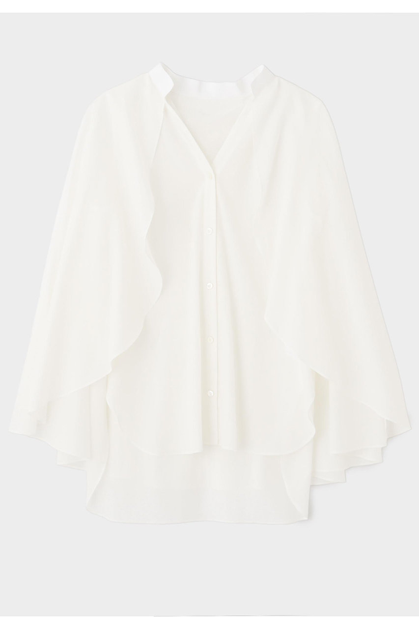 ル フィル/LE PHILのシアーケープブラウス(ホワイト/5345210609)