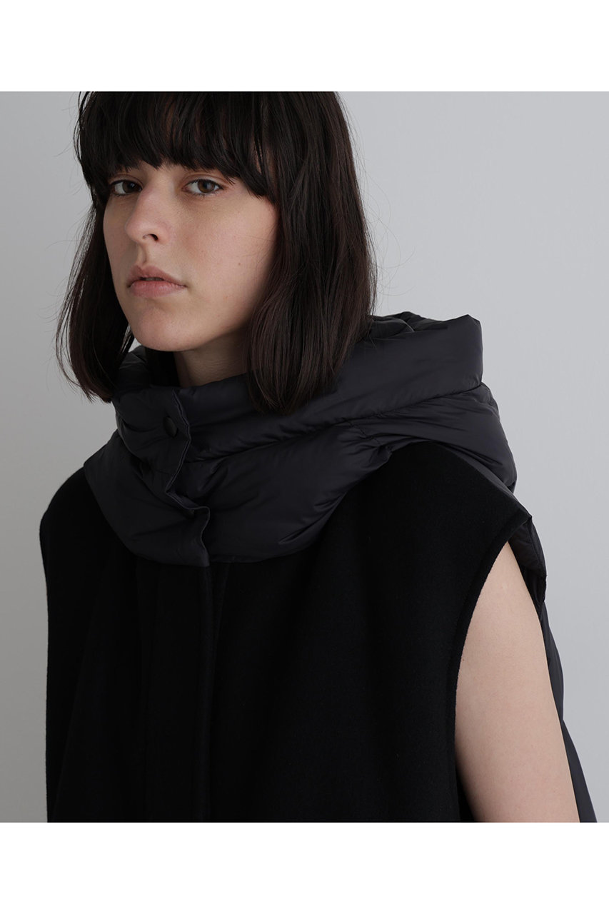 極美品✨️22AW　ルフィル　パッフィーダウン　ノースリーブロングジレ　黒　1 ソフトウールリバーオーバーサイズロングジレ | LE PHIL（ル フィル