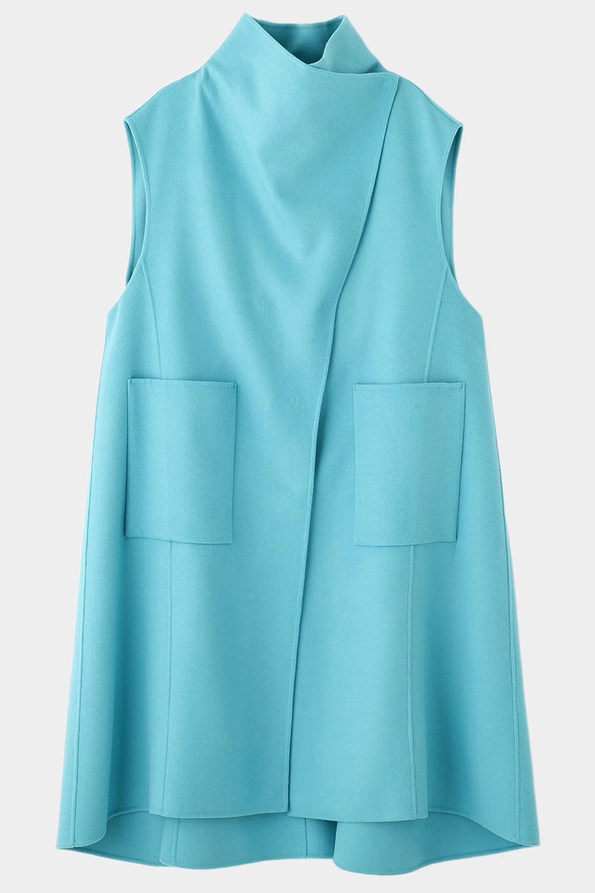 ソフトウールリバーオーバーサイズロングジレ