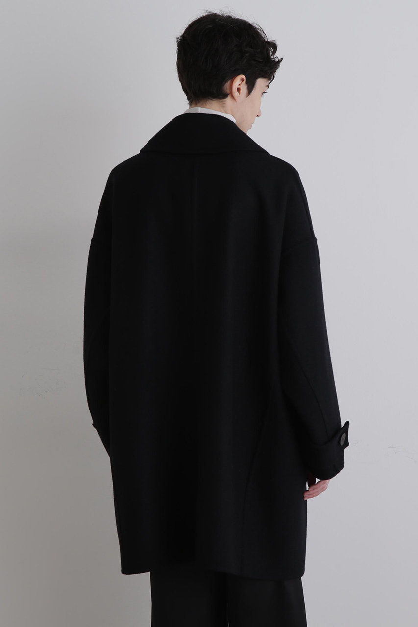 LE PHIL(ル フィル)｜ソフトウールリバーオーバーPコート/ブラック の