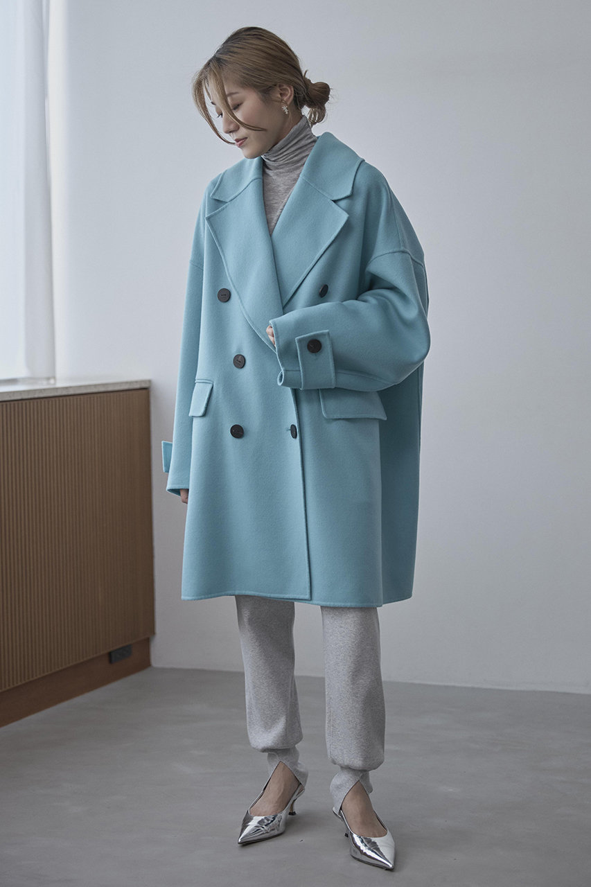 le phil ソフトウールリバーピーコート　ネイビー　0サイズ LE PHIL]ソフトウールリバーコート | KOBUNSHA SELECT SHOP | [LE PHIL