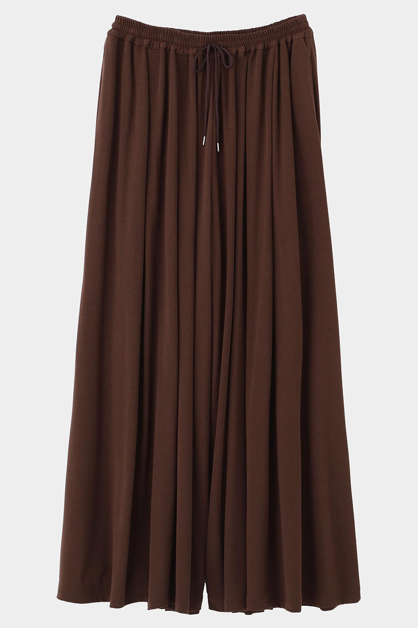 ル フィル/LE PHILのレーヨンギャザーワイドパンツ(ブラウン/5345930213)
