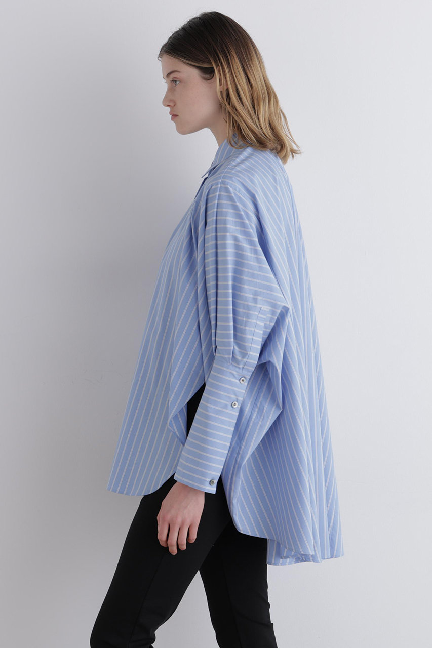 LE PHIL(ル フィル)｜オーバーサイズロングカフスシャツ2/ブルー の