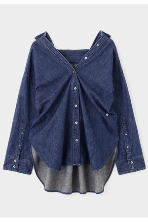 ル フィル/LE PHILの【予約販売】オーバーサイズデニムブラウス(110400/110403)