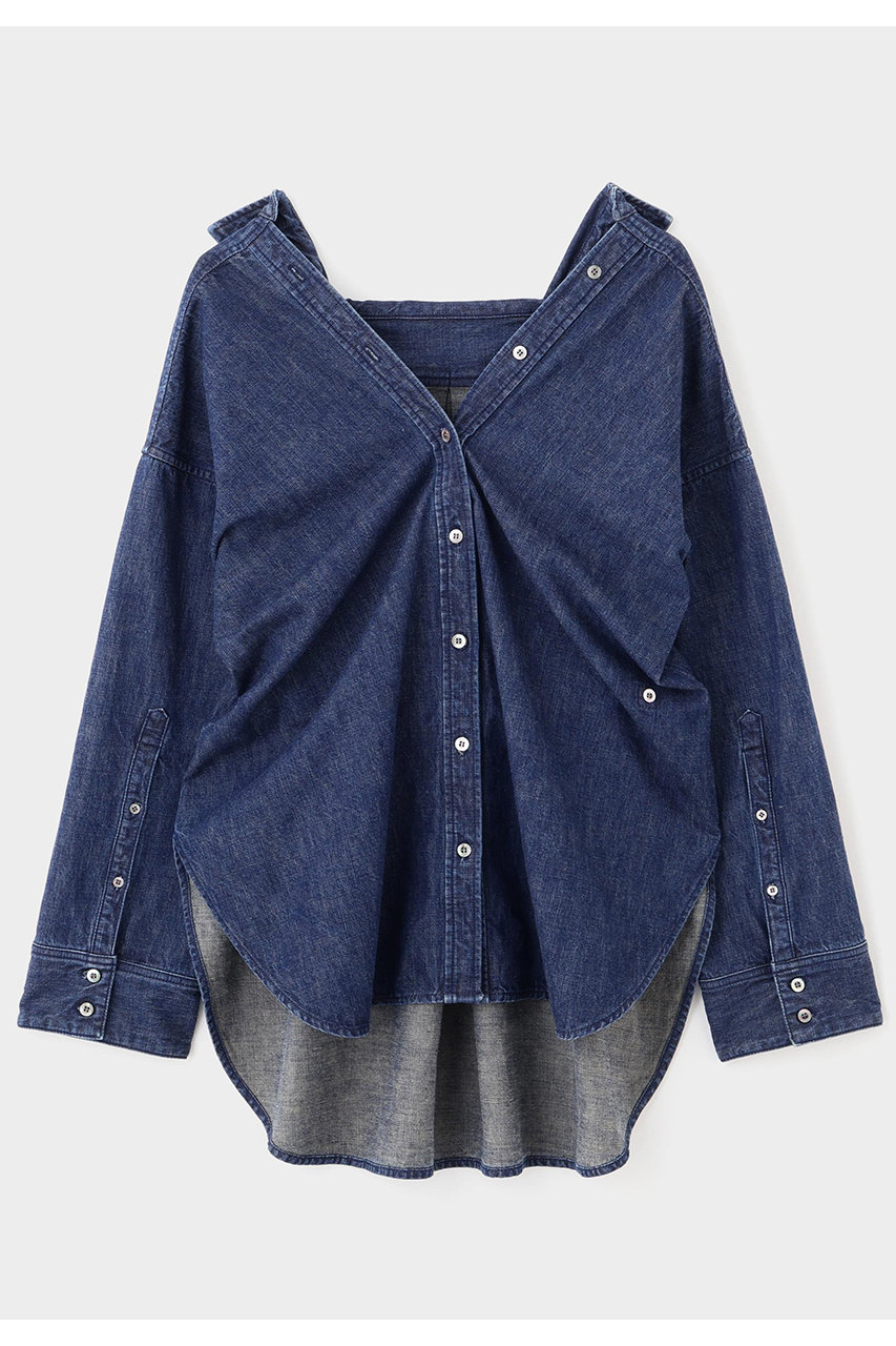 ル フィル/LE PHILの【予約販売】オーバーサイズデニムブラウス(ブルー/5346110002)