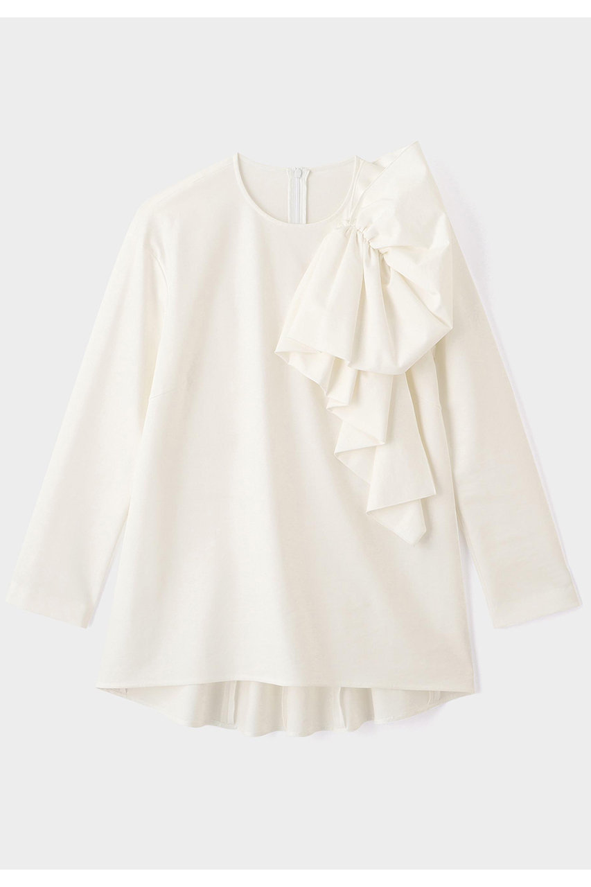 LE PHIL ハイストポンチリボンモチーブラウス (ホワイト, Ｆ) ル フィル ELLE SHOP