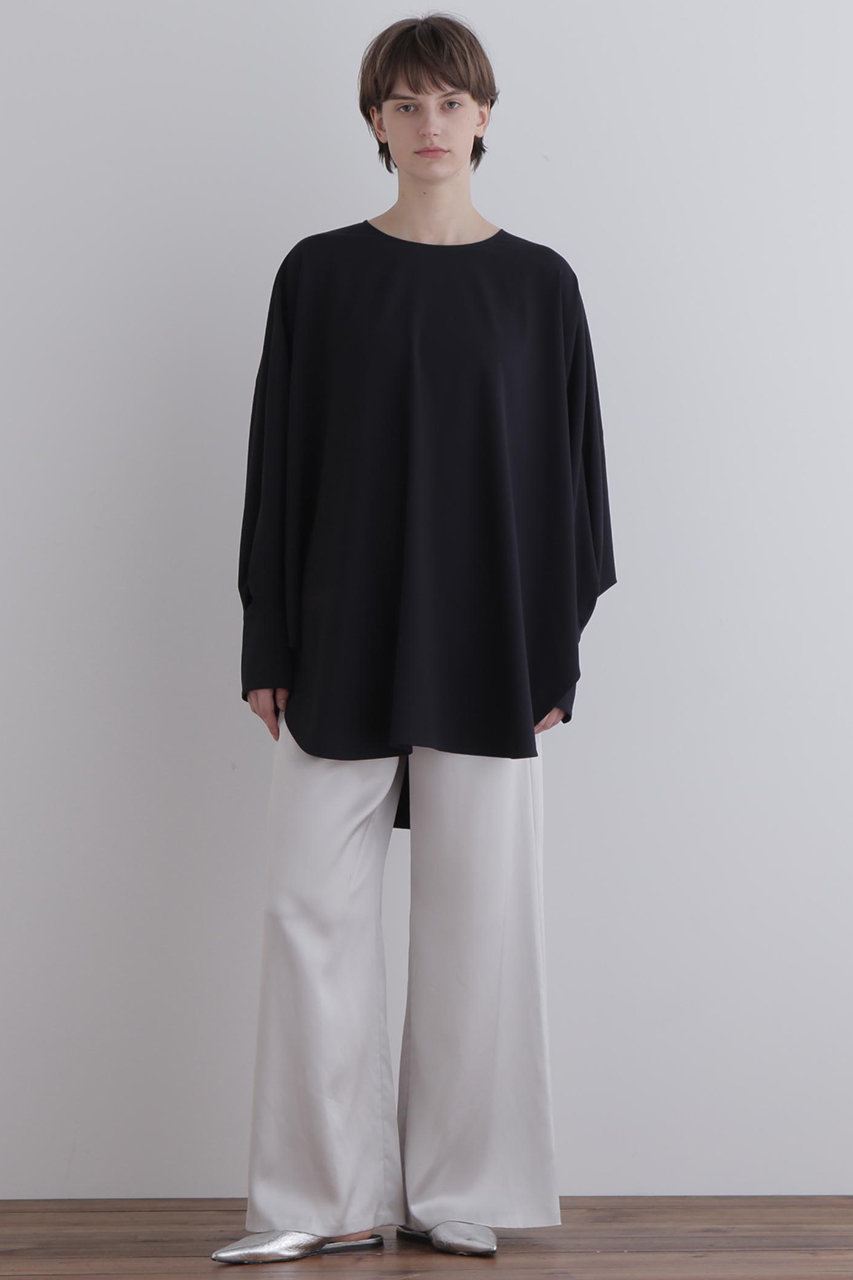 ＊eLLa＿selectshop＊ロングカフスブラウス LE PHIL(ル フィル)｜ストレッチオックスロングカフスブラウス