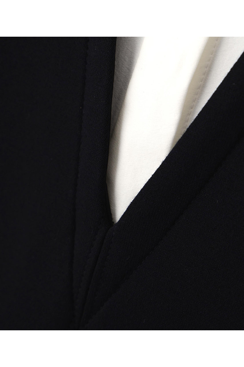 LE PHIL(ル フィル)｜ジャージー襟付きワンピース/ブラック の通販