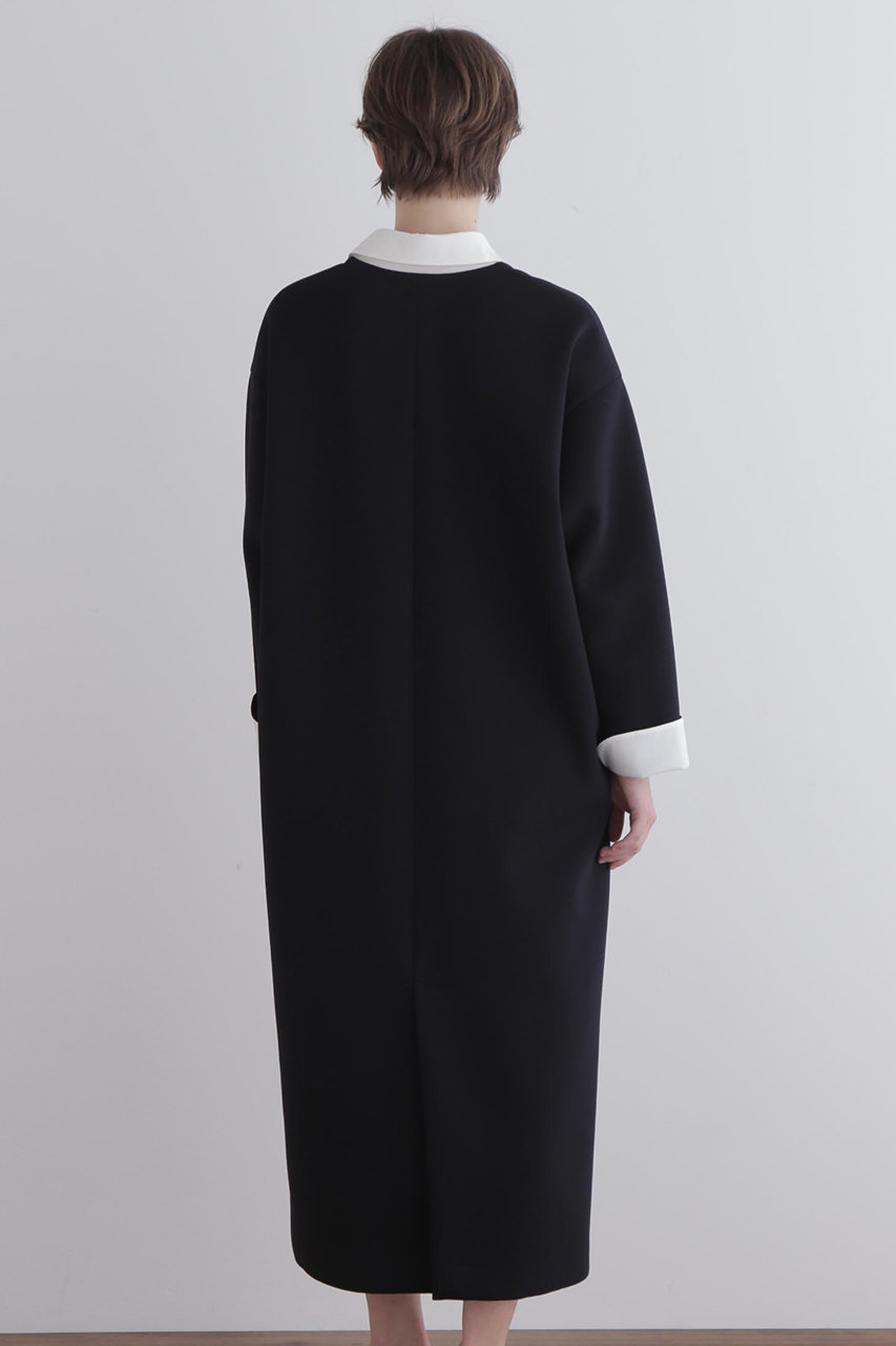 LE PHIL(ル フィル)｜ジャージー襟付きワンピース/ブラック の通販