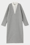 ジャージー襟付きワンピース ル フィル/LE PHIL グレー