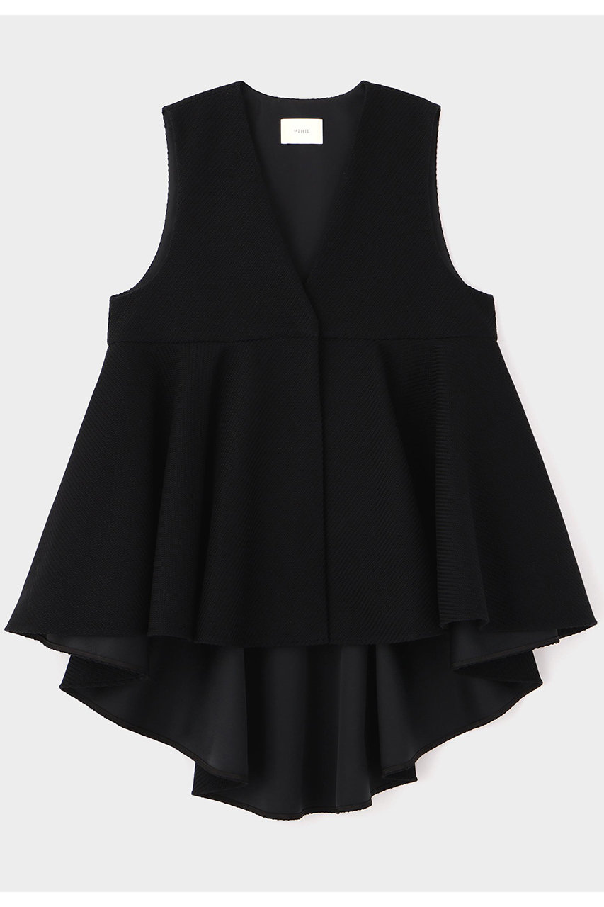 ル フィル/LE PHILの【予約販売】ツイードVネックジレ(ブラック/5346150007)