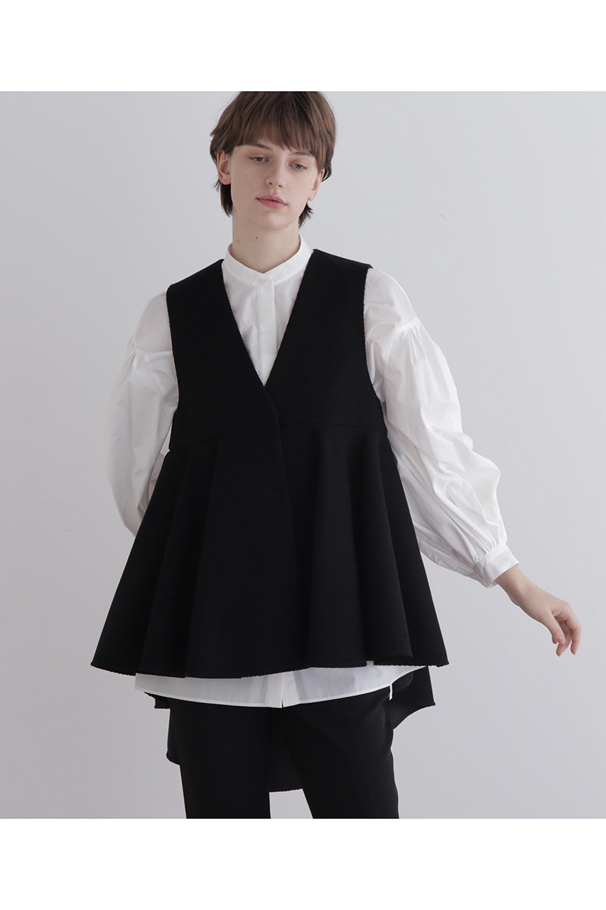 LE PHIL(ル フィル)｜【予約販売】ツイードVネックジレ/ブラック の